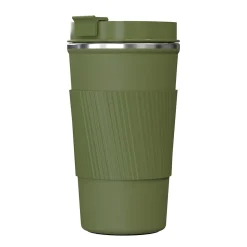 Outdoors Professional Stainless Steel Double-Walled Vacuum Insulated Coffee Cup, 17.2 oz., Olive Green (OUTD9454)