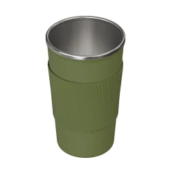 Outdoors Professional Stainless Steel Double-Walled Vacuum Insulated Coffee Cup, 17.2 oz., Olive Green (OUTD9454)