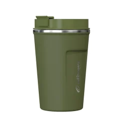 Outdoors Professional Stainless Steel Double-Walled Vacuum-Insulated Coffee Cup, 12.8 oz., Olive Green (OUTD9423)