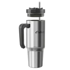 Outdoors Professional Stainless Steel Double-Walled Vacuum Insulated Tumbler with Straw, 30 oz., Silver (OUTD9034)