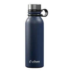 Outdoors Professional Stainless Steel Double-Walled Vacuum-Insulated Travel Bottle, 20 oz., Navy Blue (OUTD9263)