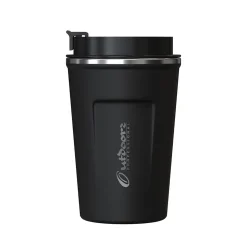 Outdoors Professional Stainless Steel Double-Walled Vacuum Insulated Coffee Cup, 12.8 oz., Black (OUTD9416)