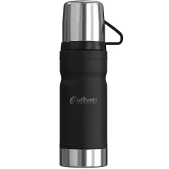 Outdoors Professional Stainless Steel Vacuum Insulated Termo Go Water Bottle, 25.3 oz., Black (OUTD9324)