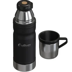 Outdoors Professional Stainless Steel Vacuum Insulated Termo Go Water Bottle, 25.3 oz., Black (OUTD9324)