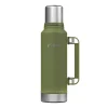 Outdoors Professional Stainless Steel Vacuum Insulated Termo Classic Bottle with Carry Handle, 47 oz., Green (OUTD9409)