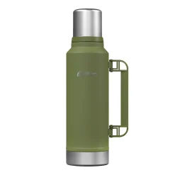 Outdoors Professional Stainless Steel Vacuum Insulated Termo Classic Bottle with Carry Handle, 47 oz., Green (OUTD9409)