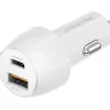 Overtime Overtime Dual USB-A/USB-C Universal Car Charger, White (OTC2USB2ASL)