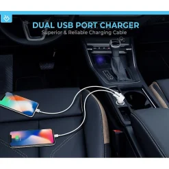 Overtime 3PC Kit Lightning Charging Kit/Bundle for iPhone/iPad/iPod Touch, White (DAC3IN1)