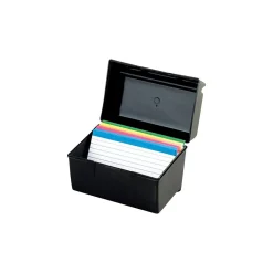 Oxford 4" x 6" Index Card Box, Black (OXF 01461)