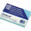 Oxford 4" x 6" Index Cards, Blank, Blue, 100/Pack (7420BLU)