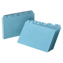 Oxford A-Z 4" x 6" Index Card Files, Blue, 25/Set (P4625)