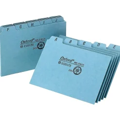 Oxford A-Z 5" x 8" Index Card Files, Blue, 25/Set (OXF P5825)
