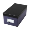 Oxford Index Card File Box, 1000-Card Capacity, Indigo/Black (406462)