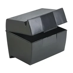 Oxford Index Card File Box, 500-Card Capacity, Black (01581)