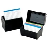 Oxford Index Card File Box, 300-Card Capacity, Black (01351)