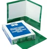 Oxford Laminated Portfolio, High Gloss, Green, 11" x 8 1/2", 25/Bx
