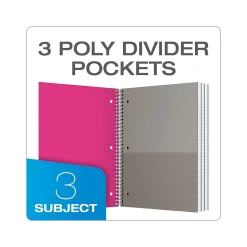 Oxford 3-Subject Notebooks, 8.5