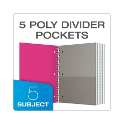 Oxford 5-Subject Notebooks, 8.5