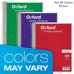 Oxford 5-Subject Subject Notebooks, 8