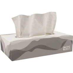 Pacific Blue Basic Facial Tissue, 2-ply, 100 Tissues/Box, 30 Boxes/Pack (47410)