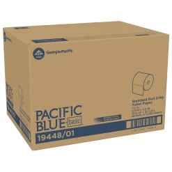 Pacific Blue Basic High Capacity Toilet Paper, 2-Ply, White, 1000 Sheets/Roll, 48 Rolls/Carton (19448/01)