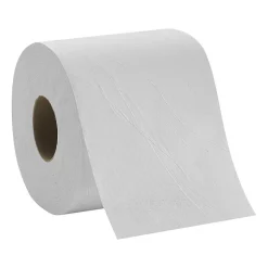 Pacific Blue Basic Recycled Toilet Paper, 1-Ply, White, 1210 Sheets/Roll, 80 Rolls/Carton (1458001/14500)