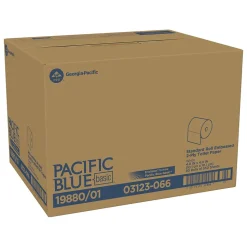 Pacific Blue Basic Standard Toilet Paper, 2-Ply, White, 550 Sheets/Roll, 80 Rolls/Carton (19880/01)