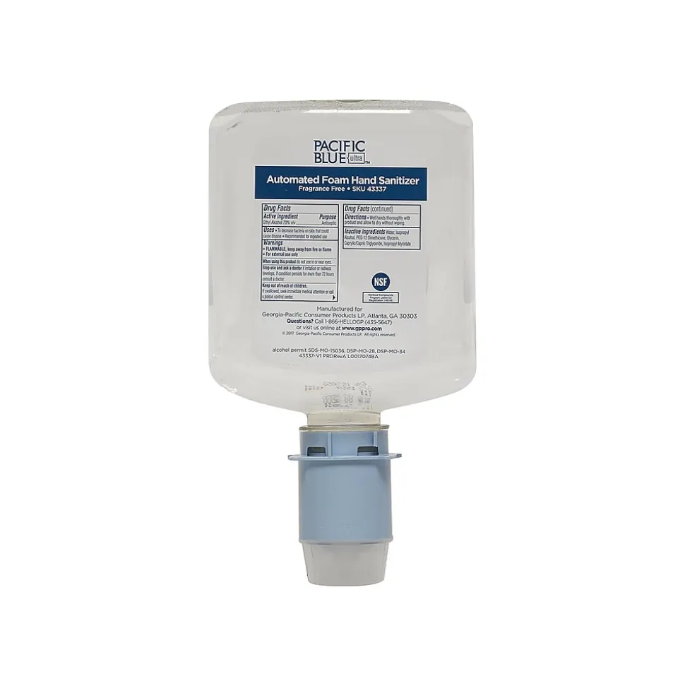 Pacific Blue Foaming Hand Sanitizer Dispenser Refill, 3/Carton (43337)