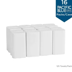 Pacific Blue Select Recycled Multifold Paper Towels, 2-ply, 125 Sheets/Pack, 16 Packs/Carton (21000)