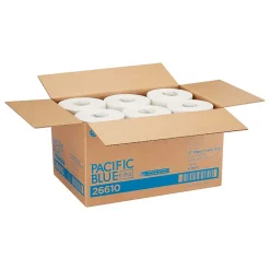 Pacific Blue Ultra Hardwound Paper Towels, 1-ply, 400 ft./Roll, 6 Rolls/Carton (26610)