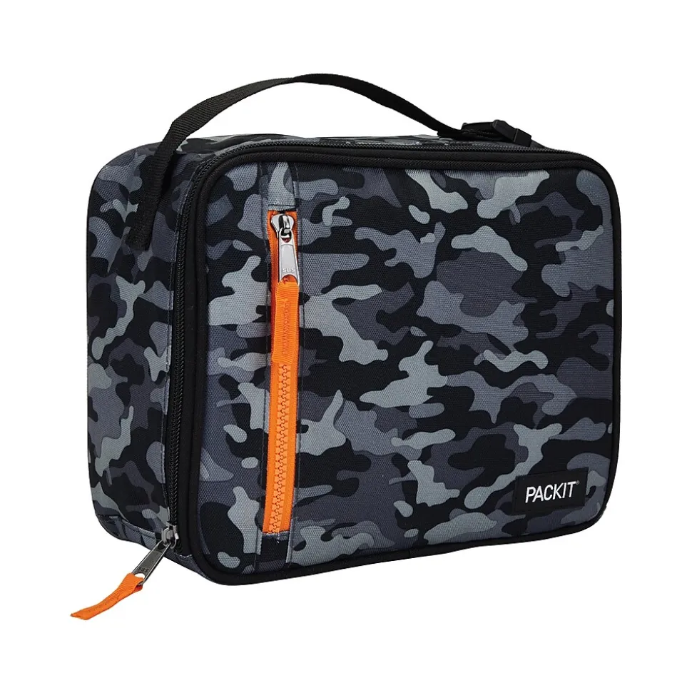 PACKiT Freezable Classic Lunch Bag, Charcoal Camo (PKT-CB-GCM)