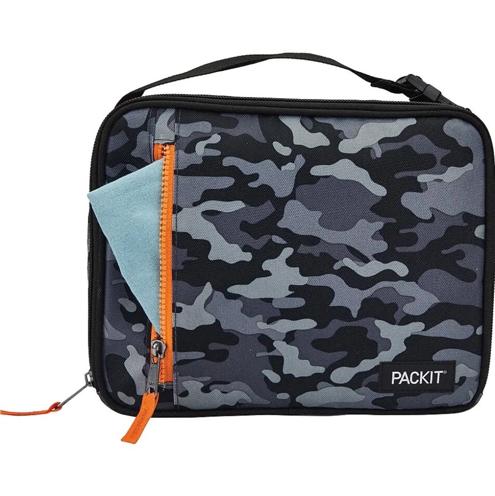 PACKiT Freezable Classic Lunch Bag, Charcoal Camo (PKT-CB-GCM)