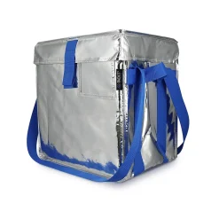 PACKiT Fresh Eco Freeze Tote, Large, Silver/Blue, 4/Carton (PKF-UD-MAG)