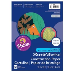 Pacon 12" x 18" Construction Paper, Gray, 50 Sheets/Pack (PAC8807)