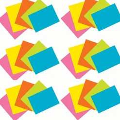 Pacon® 4" x 6" Index Cards, Blank, Bright Assorted Colors, 100/Pack, 6 Packs/Bundle (PAC1721-6)
