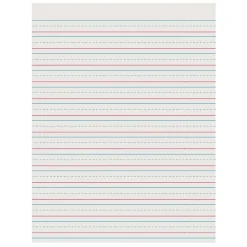 Pacon 8.5" x 11" Newsprint Handwriting Paper, 1/2" x 1/4" x 1/4" Ruled, 500 Sheets/Pack, 3 Packs (PAC2696-3)