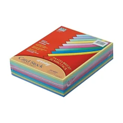 Pacon Array 65 lb. Cardstock Paper, 8.5" x 11", Assorted Colors, 250 Sheets/Pack (101195)