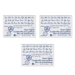 Pacon Chart Tablet Easel Pad, White, 25 Sheets, 3 Tablets (PAC74620-3)