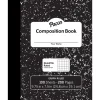 Pacon Composition Notebooks, 9.75" x 7.5", Quad Ruled, 100 Sheets, Black, 6/Bundle (PACMMK37103-6)