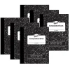 Pacon Composition Notebooks, 9.75" x 7.5", College Ruled, 100 Sheets, Black, 6/Bundle (PACMMK37106-6)