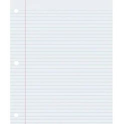 Pacon Composition Writing Paper, 8.5" x 11", 3-Hole Punched, 500 Sheets/Pack, 2/Bundle (PAC2405-2)