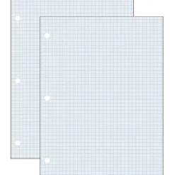 Pacon Graph Paper, 8.5" x 11", 3-Hole Punched, 500 Sheets/Pack, 2 Packs/Bundle (PAC2414-2)