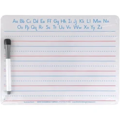Pacon® Handwriting Whiteboard Dry Erase Set, 2-Sided, Ruled/Plain, with Marker/Eraser, 9" x 12", 5 Sets (PACAC9877C1-5)