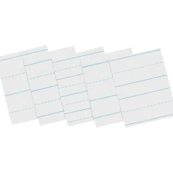 Pacon Skip-A-Line Newsprint, 11" x 8.5", Ruled, 500 Sheets/Ream