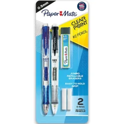 Paper Mate Clearpoint Starter Mechanical Pencil, 0.5mm, #2 Medium Lead, 2/Pack (34666PP)