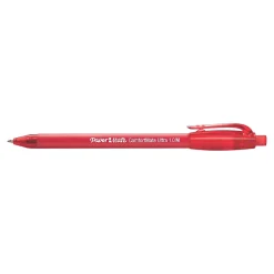 Paper Mate ComfortMate Ultra Retractable Ballpoint Pen, Medium Point, Red Ink, Dozen (6320187)