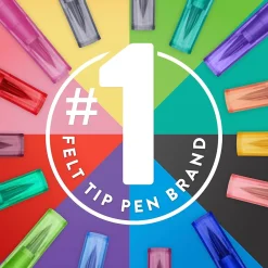 Paper Mate Flair! DUAL Calligraphy Pens, Brush/Medium Tips, Assorted Colors, 16/Pack (2181607)
