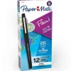 Paper Mate Flair Felt Pens, Medium Point, 0.7mm, Black Ink, Dozen (8430152)