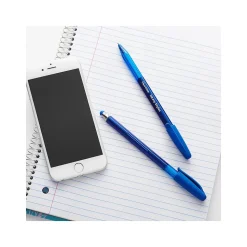 Paper Mate InkJoy 2 in 1 Stylus Ballpoint Pen, Medium Point, Blue Ink, Dozen (1951349)