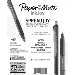 Paper Mate InkJoy 300 RT Retractable Ballpoint Pen, Medium Point, Black Ink, 24/Pack (1945925)